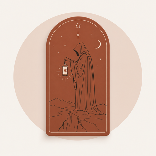 Tarot card IX, hermit with a lantern — No Contact & Closure reading