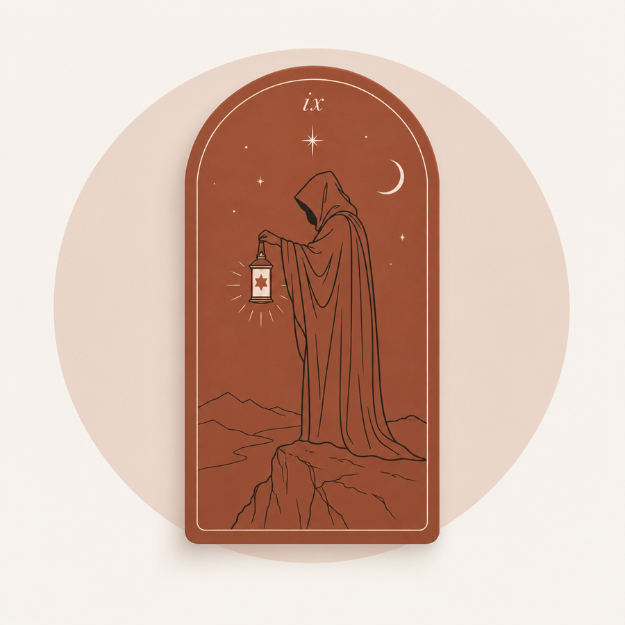 Tarot card IX, hermit with a lantern — No Contact & Closure reading
